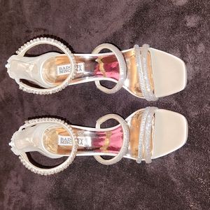 Badgley Mischka Ivory Satin Heels